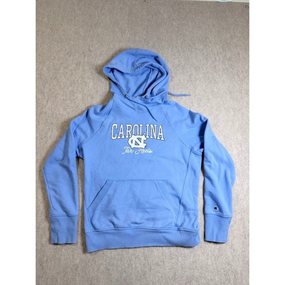 Champion Carolina Tar Heels Hoodie Mns L Blue Cotton Blend Pullover NCAA Classic